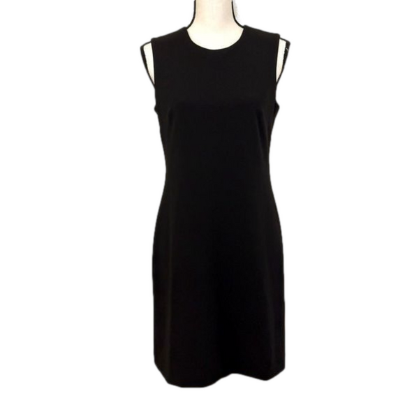 Calvin Klein Black Zip Back Shift Dress Size 4P - Picture 1 of 6